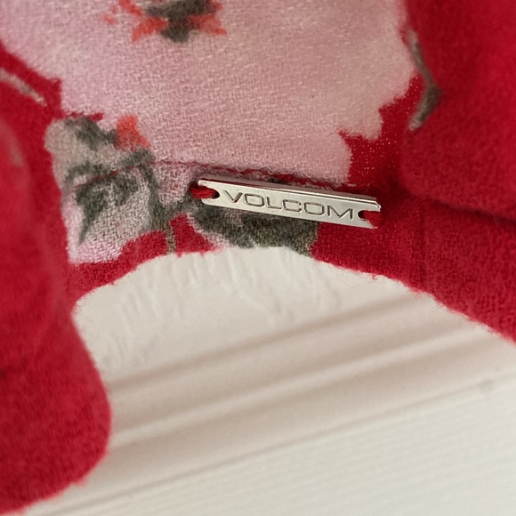 ♥️Volcom Red Floral Sundress 0🥰 - Picture 4 of 4